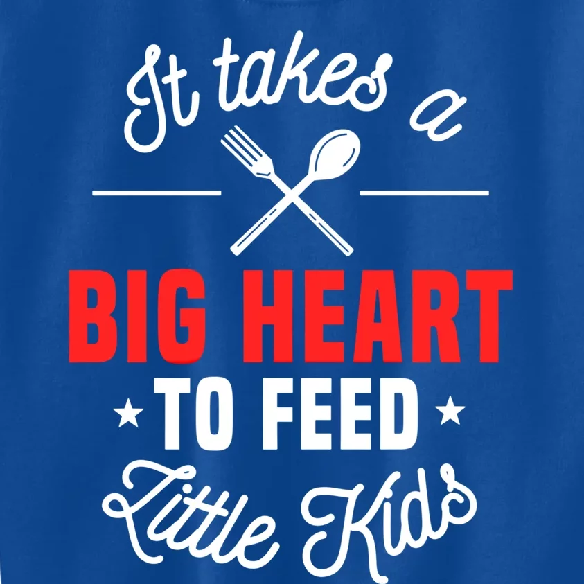 Cafeteria Worker Big Heart Lunch Lady Food Service Crew Gift Kids Sweatshirt