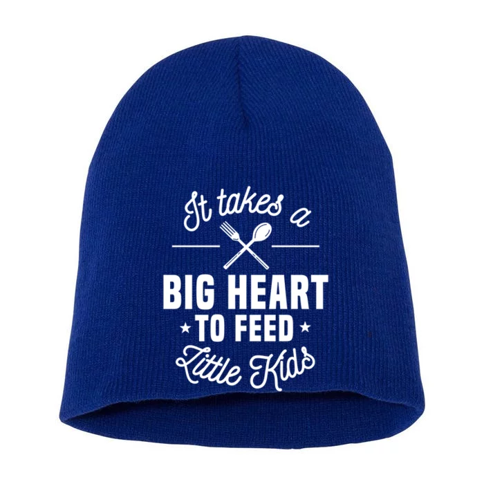 Cafeteria Worker Big Heart Lunch Lady Food Service Crew Gift Short Acrylic Beanie