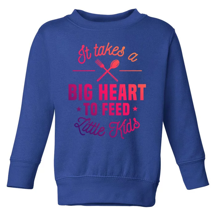 Cafeteria Worker Big Heart Lunch Lady Food Service Crew Gift Toddler Sweatshirt