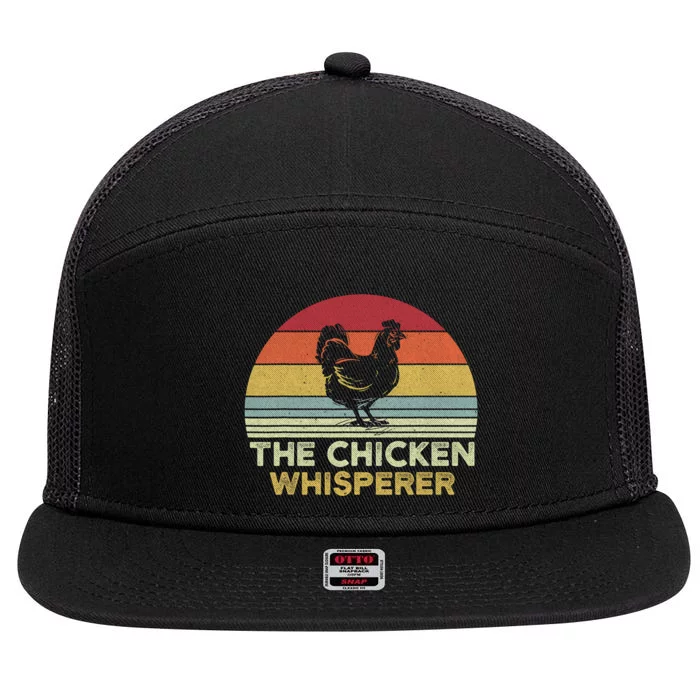 Chicken Whisperer Backyard Chicken Lover Farmer 7 Panel Mesh Trucker Snapback Hat