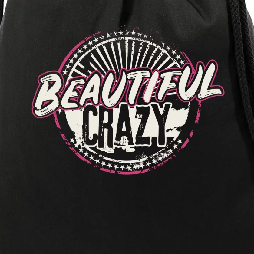 Crazy Wo Beautiful Country Music Girl Design Idea Drawstring Bag