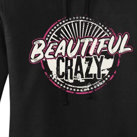 Crazy Wo Beautiful Country Music Girl Design Idea Women's Pullover Hoodie