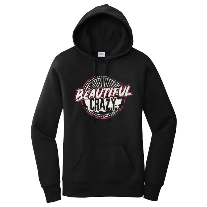 Crazy Wo Beautiful Country Music Girl Design Idea Women's Pullover Hoodie