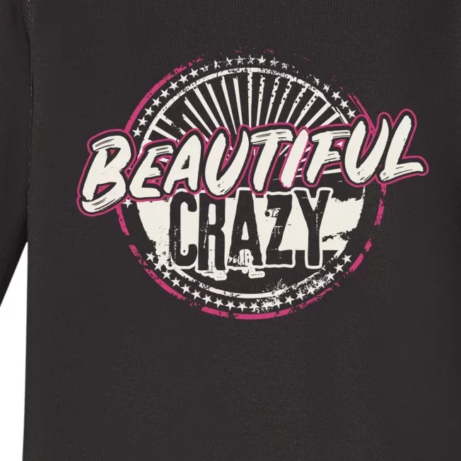 Crazy Wo Beautiful Country Music Girl Design Idea Baby Long Sleeve Bodysuit