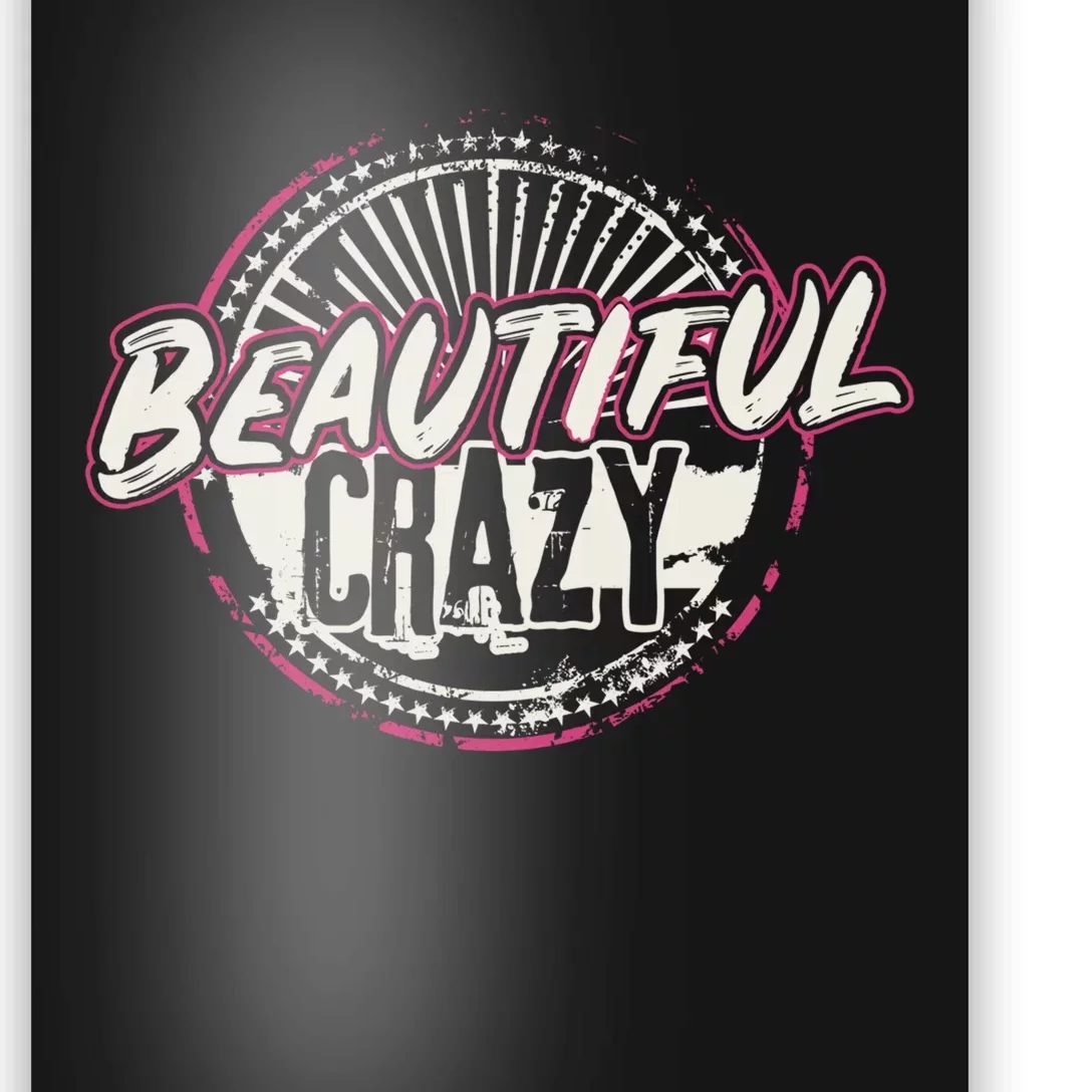 Crazy Wo Beautiful Country Music Girl Design Idea Poster