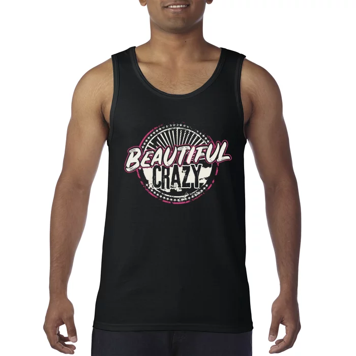 Crazy Wo Beautiful Country Music Girl Design Idea Tank Top