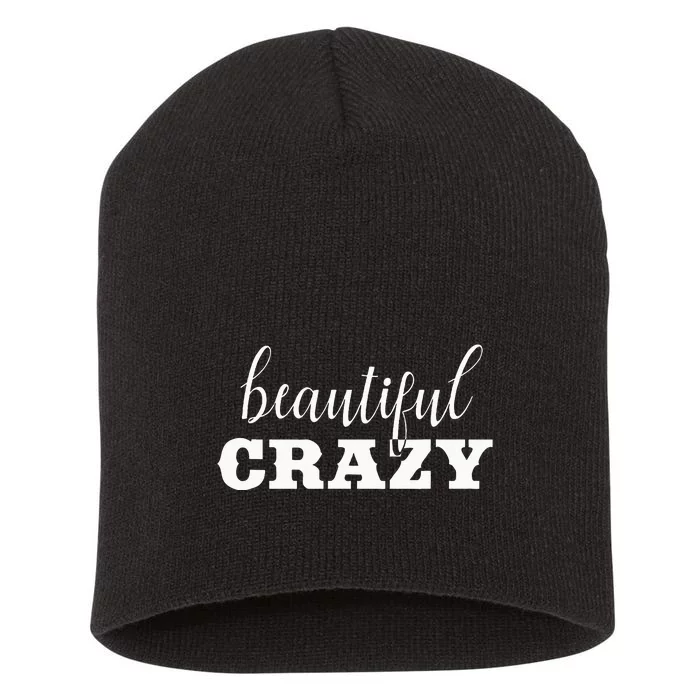 Crazy Women Beautiful Country Music Girl Design Idea Short Acrylic Beanie