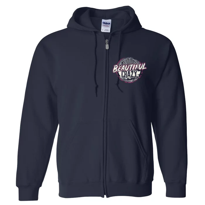 Crazy Wo Beautiful Country Music Girl Design Idea Full Zip Hoodie