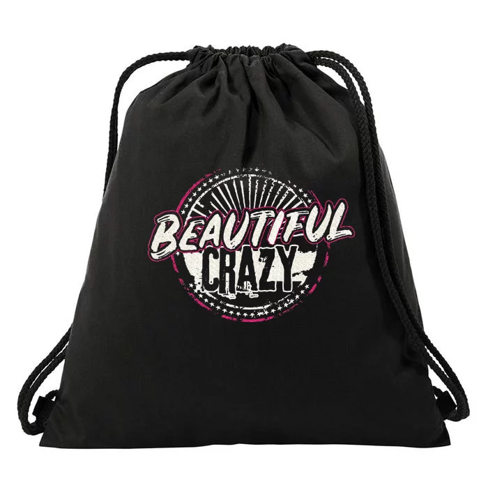 Crazy Women Beautiful Country Music Drawstring Bag