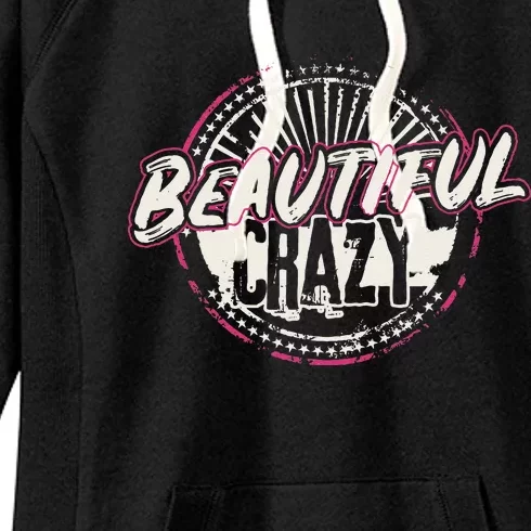 Crazy Women Beautiful Country Music Girl Design Idea Women's Fleece Hoodie