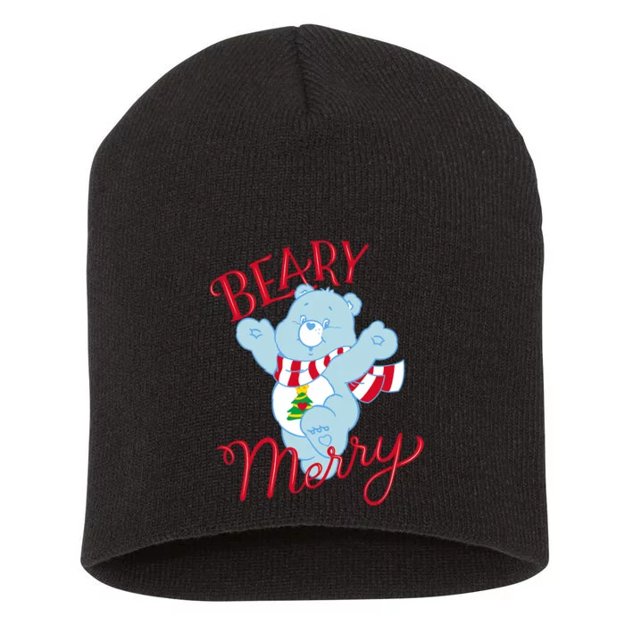 Christmas Wishes Bear Is Beary Merry Short Acrylic Beanie