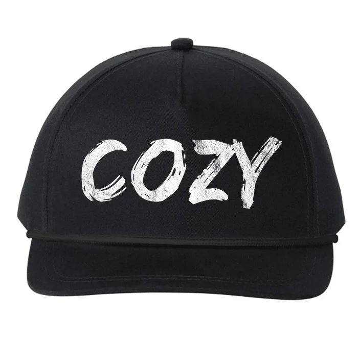 Cozy Word Snapback Five-Panel Rope Hat