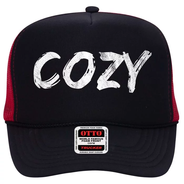 Cozy Word High Crown Mesh Trucker Hat