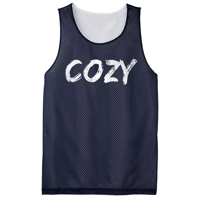 Cozy Word Mesh Reversible Basketball Jersey Tank