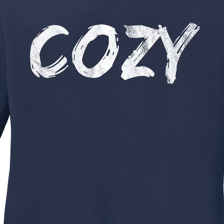 Cozy Word Ladies Long Sleeve Shirt