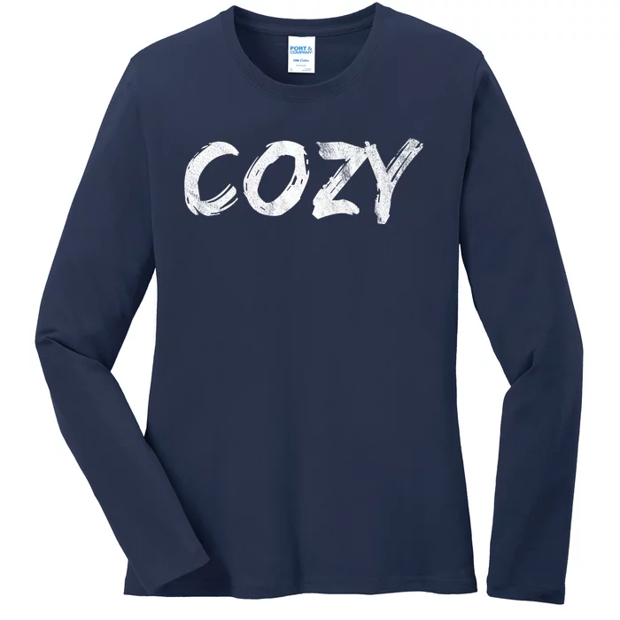 Cozy Word Ladies Long Sleeve Shirt