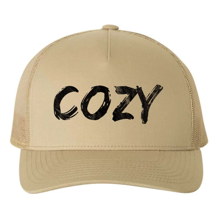 Cozy Word Yupoong Adult 5-Panel Trucker Hat