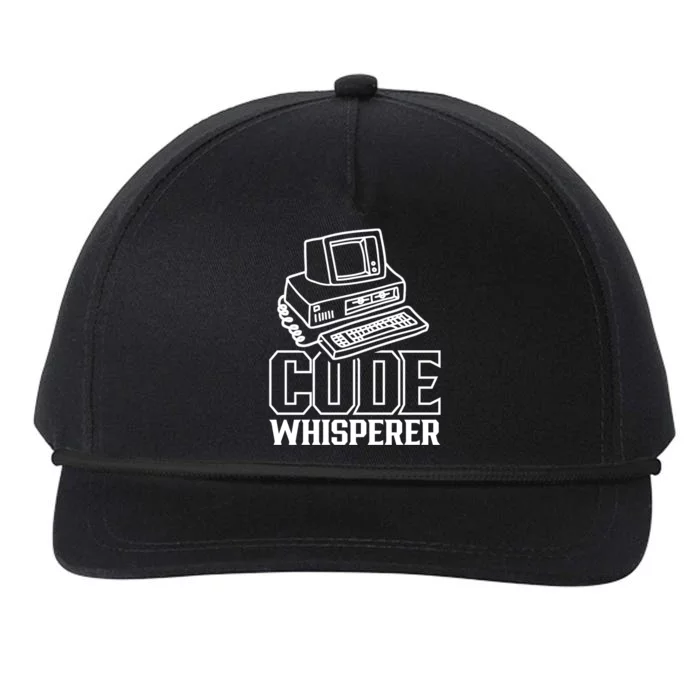 Code Whisperer Code It Coding Coder Programming Programmer Gift Snapback Five-Panel Rope Hat