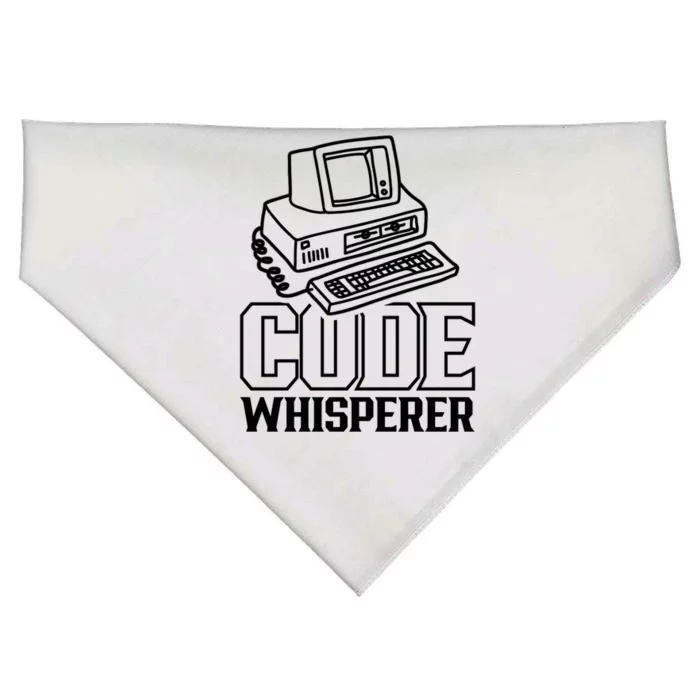 Code Whisperer Code It Coding Coder Programming Programmer Gift USA-Made Doggie Bandana