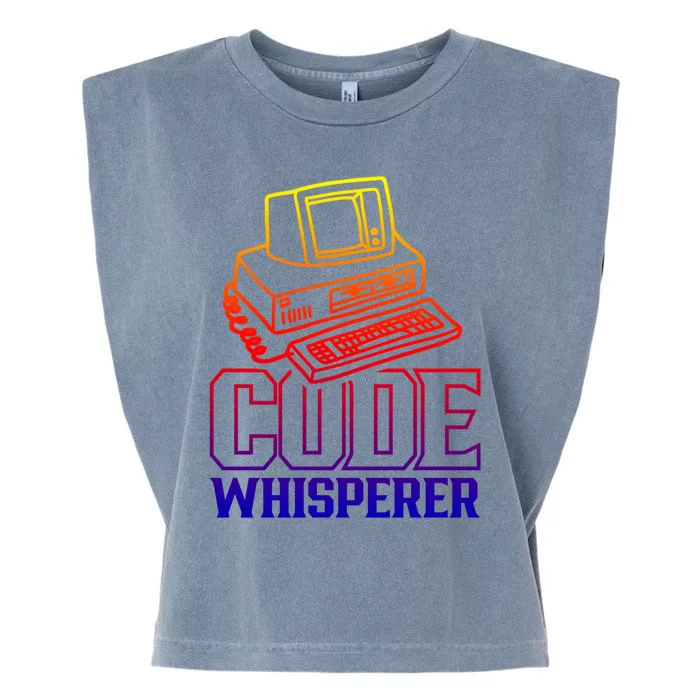 Code Whisperer Code It Coding Coder Programming Programmer Gift Garment-Dyed Women's Muscle Tee