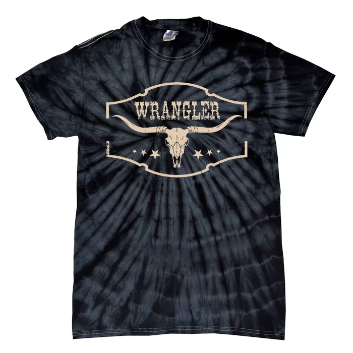 Classic Wranglers Cowhide Bulls Skulls Vintage Tie-Dye T-Shirt