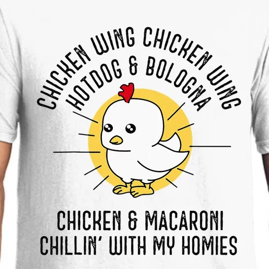 Chicken Wing Chicken Wing Song Lyric Hot Dog Bologna Pajama Set