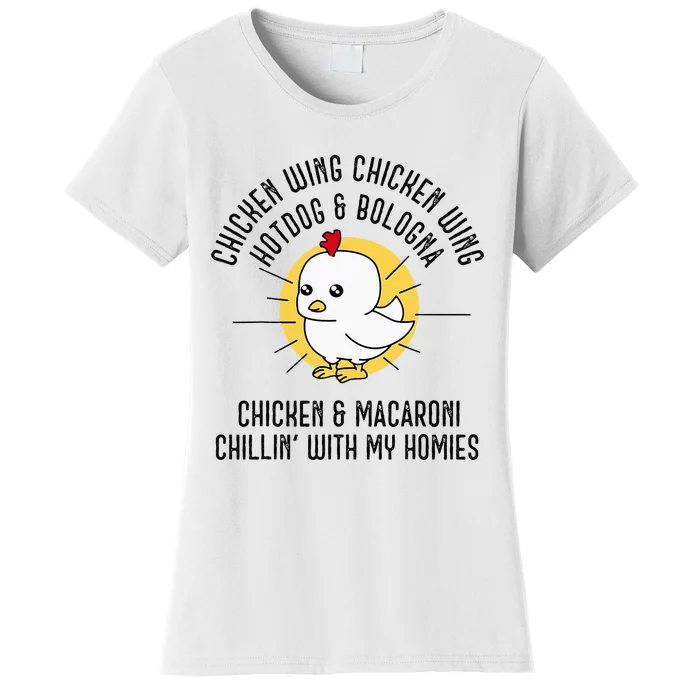 Chicken Wing Chicken Wing Song Lyric Hot Dog Bologna Women's T-Shirt