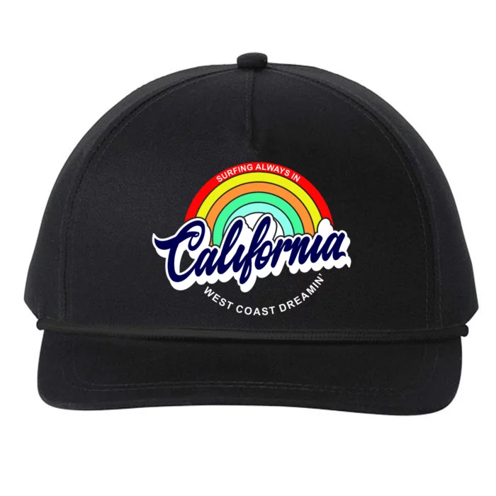 California West Coast Dreamin Retro Rainbow Snapback Five-Panel Rope Hat