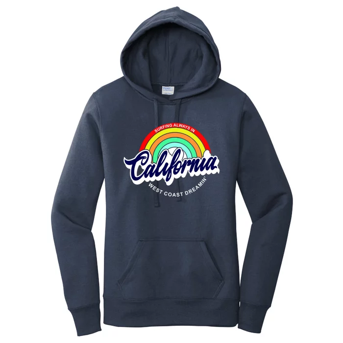 California West Coast Dreamin Retro Rainbow Women's Pullover Hoodie