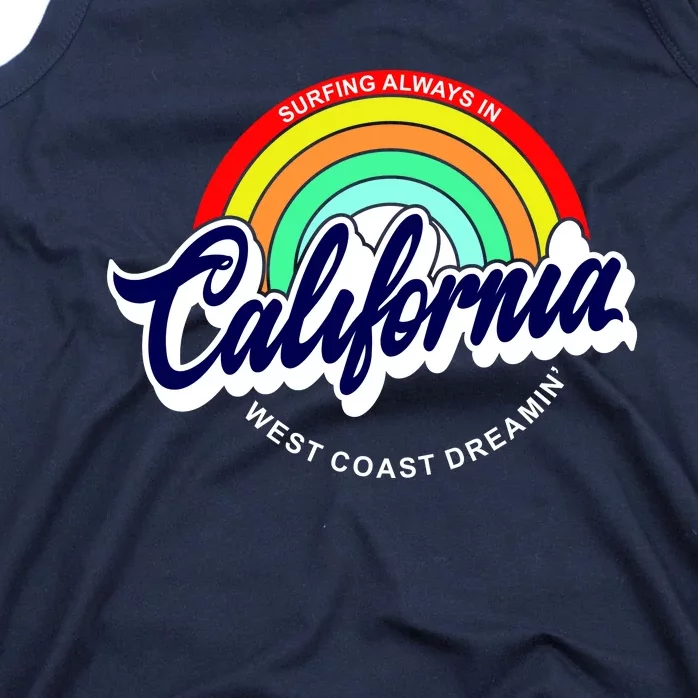 California West Coast Dreamin Retro Rainbow Tank Top