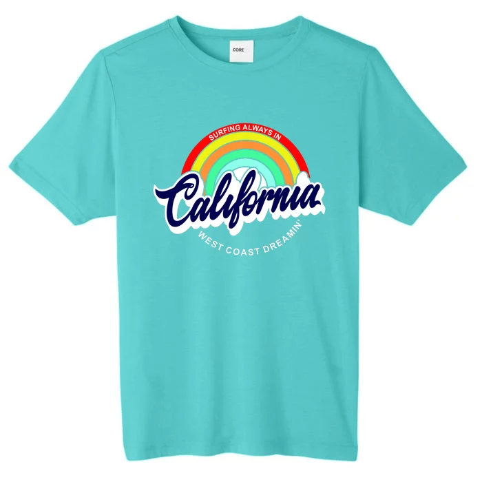 California West Coast Dreamin Retro Rainbow ChromaSoft Performance T-Shirt