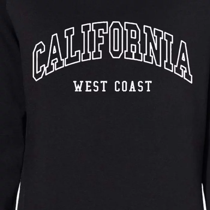 California West Coast Throwback Design Classic Womens California Wash Sweatshirt