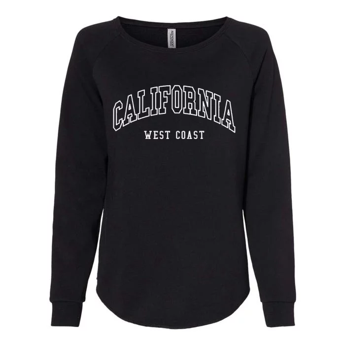 California West Coast Throwback Design Classic Womens California Wash Sweatshirt