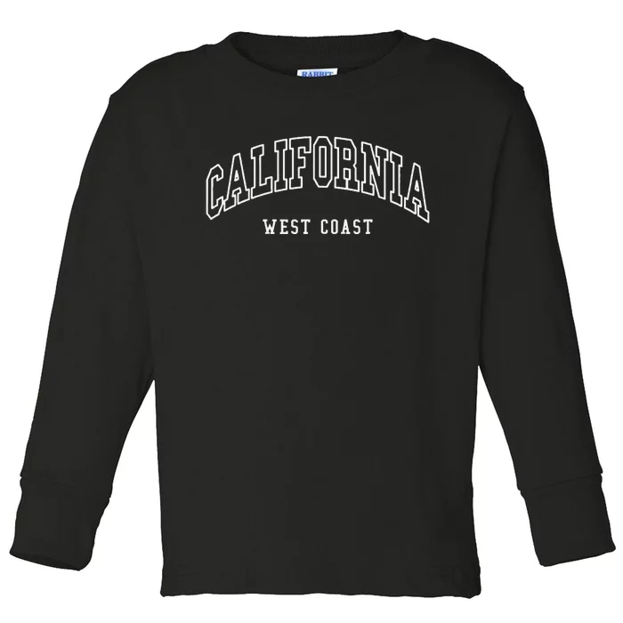 California West Coast Throwback Design Classic Toddler Long Sleeve Shirt