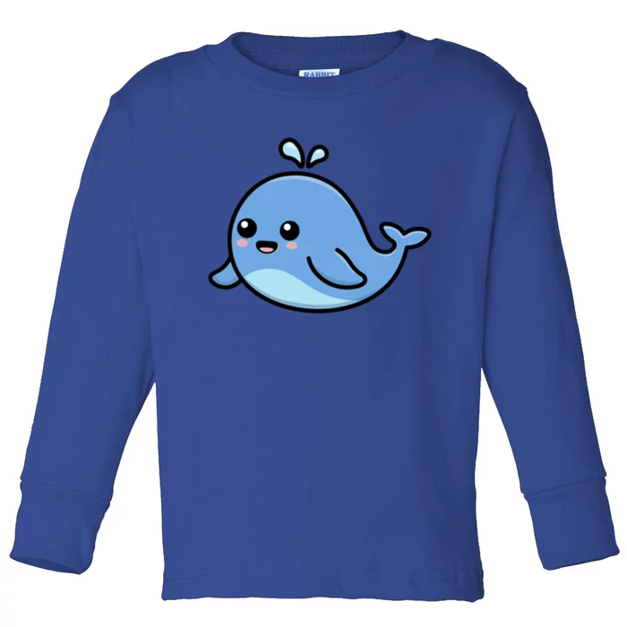 Cute Whale Cool Gift Save The Whales Cool Gift Blue Whale Gift Toddler Long Sleeve Shirt