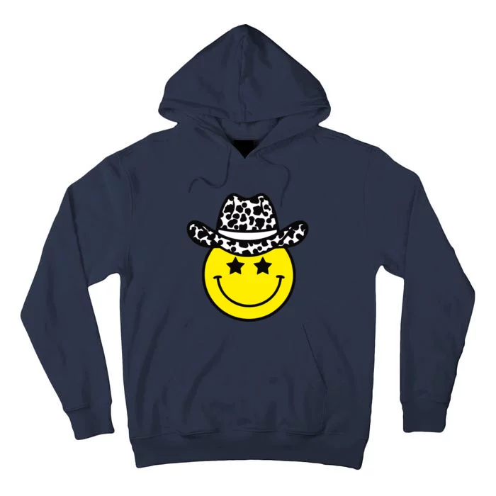 Cute Western Country Cowgirl Hat Star Yellow Smile Face Girl Tall Hoodie