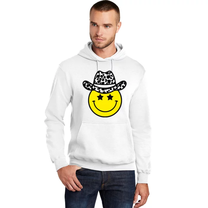 Cute Western Country Cowgirl Hat Star Yellow Smile Face Girl Hoodie