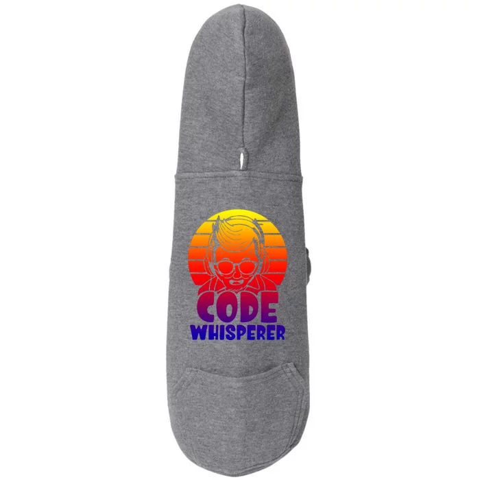 Code Whisperer Coding Coder Programming Code It Programmer Funny Gift Doggie 3-End Fleece Hoodie