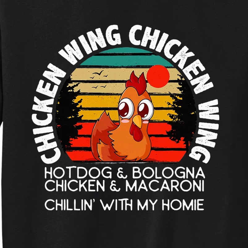 Chicken Wing Chicken Wing Hot Dog Bologna Macaroni Tall Sweatshirt