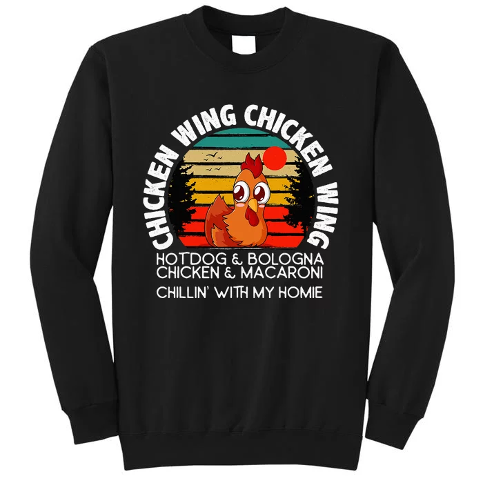 Chicken Wing Chicken Wing Hot Dog Bologna Macaroni Tall Sweatshirt