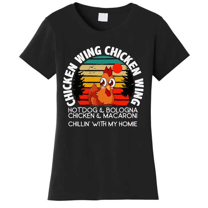 Chicken Wing Chicken Wing Hot Dog Bologna Macaroni Women's T-Shirt