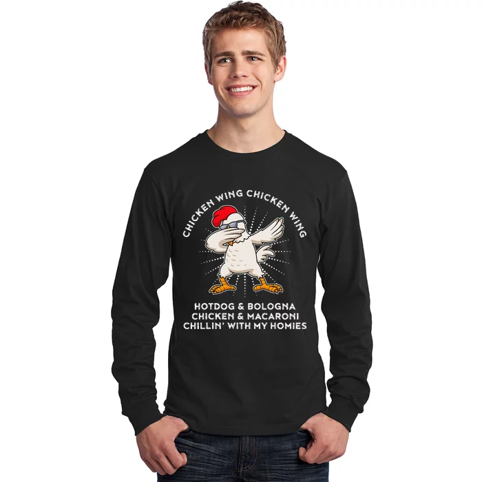 Chicken Wing Chicken Wing Song Lyric Hot Dog Bologna Long Sleeve Shirt