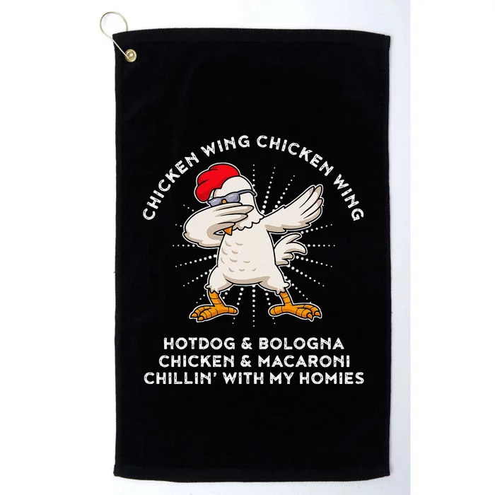 Chicken Wing Chicken Wing Song Lyric Hot Dog Bologna Platinum Collection Golf Towel