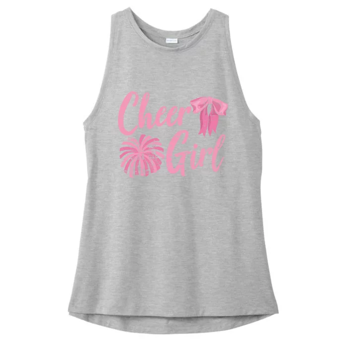 Cheering Women Cheer Girls Cheerleading Cheerleader Gift Ladies Tri-Blend Wicking Tank