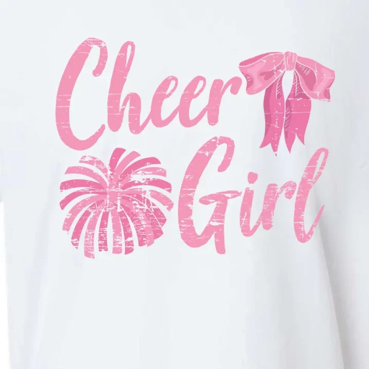 Cheering Women Cheer Girls Cheerleading Cheerleader Gift Sueded Cloud Jersey T-Shirt