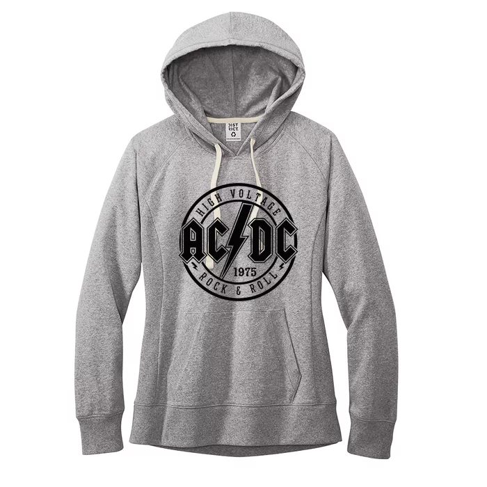 Classic White Cotton Rock & Roll Women's Fleece Hoodie