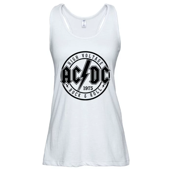 Classic White Cotton Rock & Roll Ladies Essential Flowy Tank