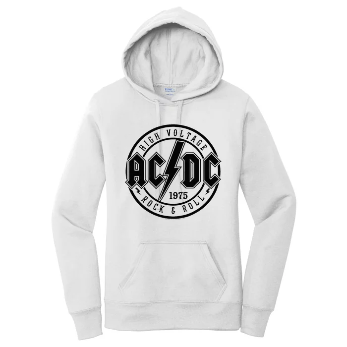 Classic White Cotton Rock & Roll Women's Pullover Hoodie