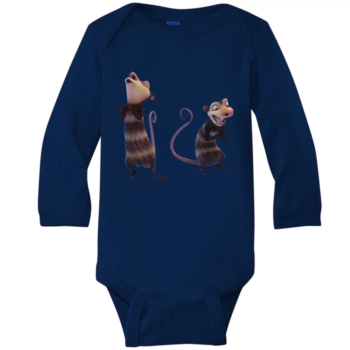 Celebrate With Crash And Eddie In The Ice Age Baby Long Sleeve Bodysuit