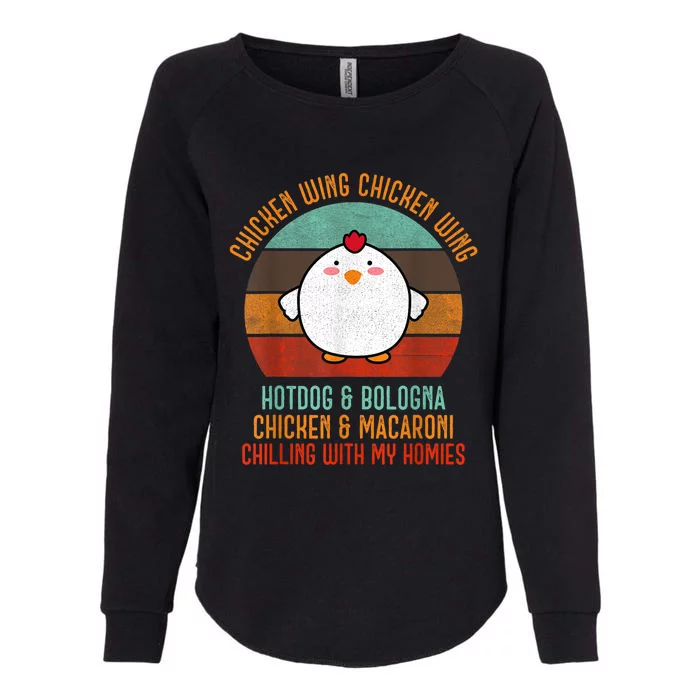 Chicken Wing Chicken Wing Shirt Song Lyric Hot Dog Bologna Womens California Wash Sweatshirt